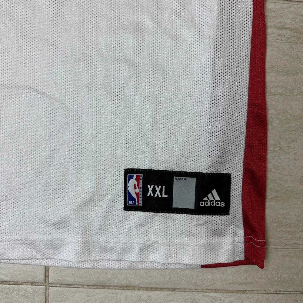 Vintage Miami Heat White Authentic Dwayne Wade #3 Adidas NBA Jersey Size‎ XXL